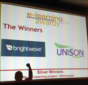 Silver for Brightwave and UNISON at the 2014 e-Learning Awards