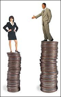 Break down in gender pay barrier.