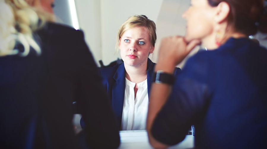 Candidates struggle to relax during an interview